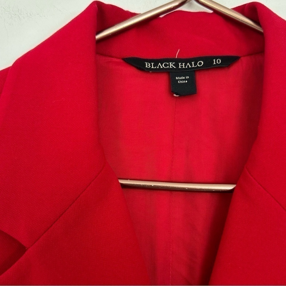 Black Halo Dress Womens 10 Rio Blazer Mini Sleeveless Red - Picture 4 of 5